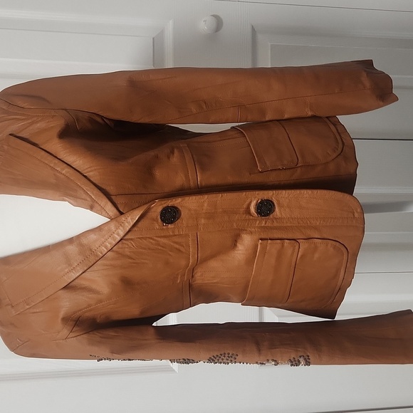 Vintage Beaded Wilsons Leather blazer - Picture 9 of 12